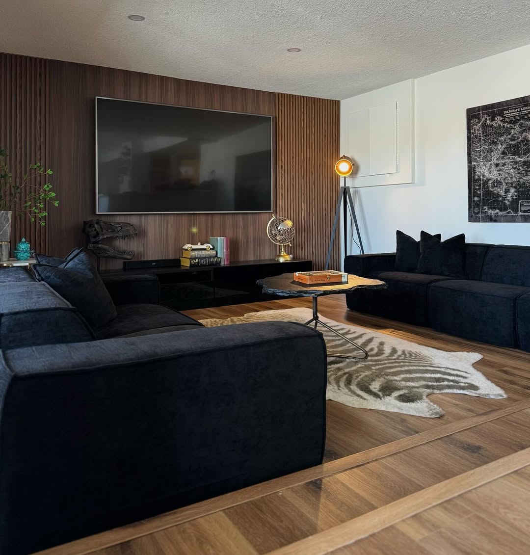 Dark Wood Statement Wall