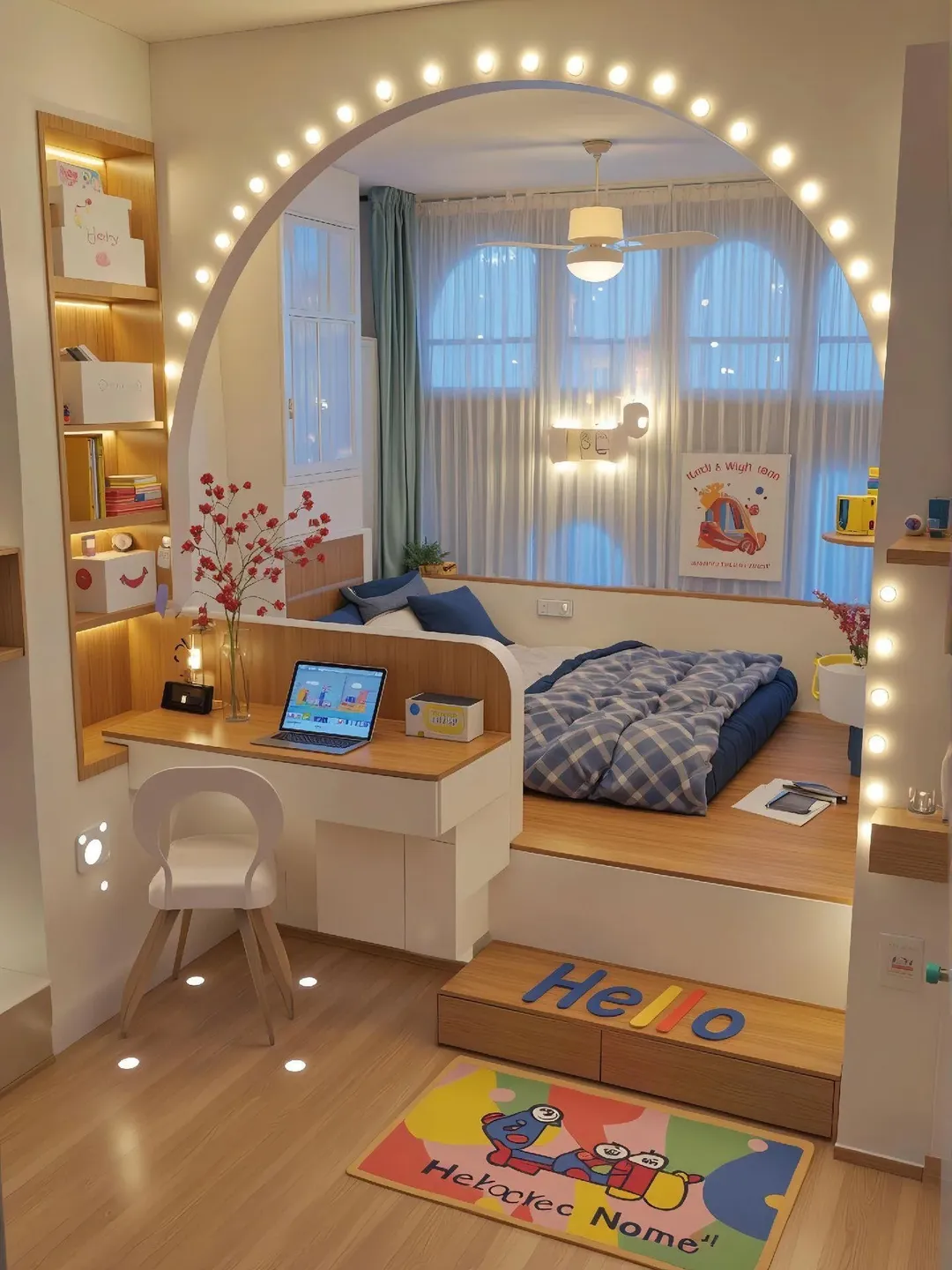 Cozy Arch Bed Nook
