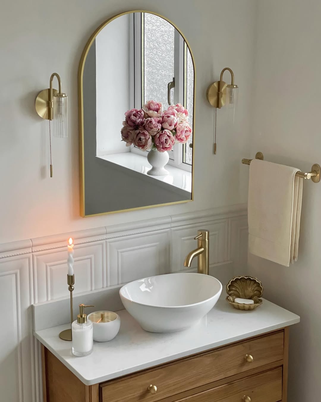 Soft Brass & Blush Charm