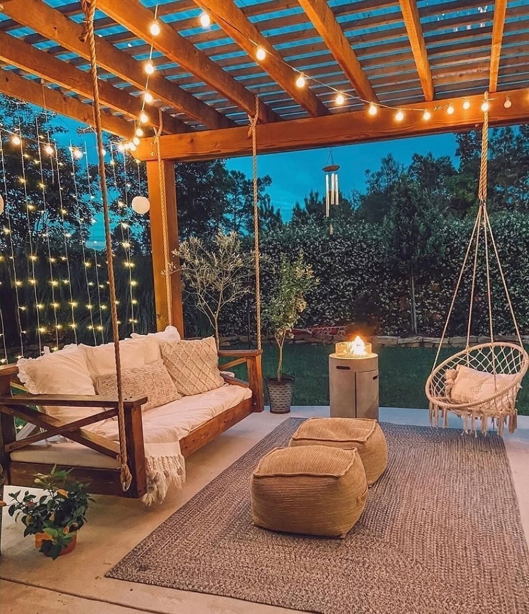 String-Lit Boho Swing