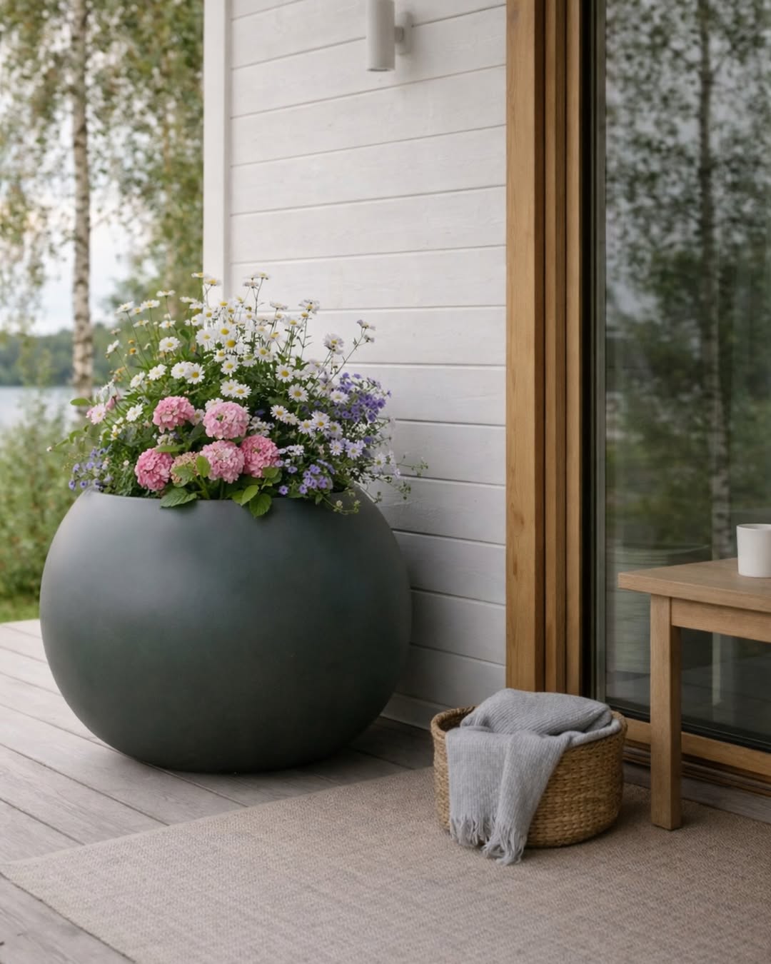 Charcoal Sphere in Bloom