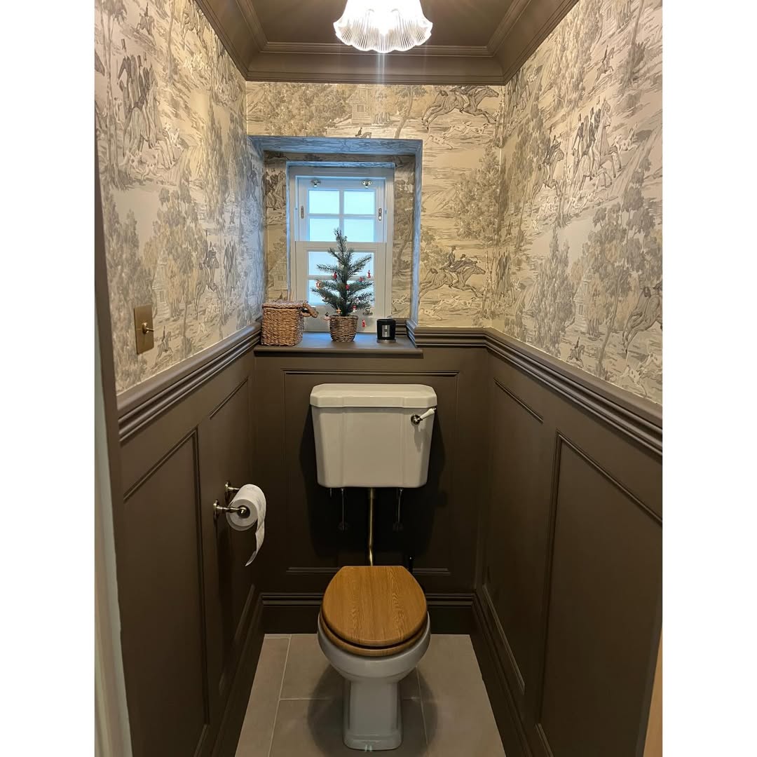 Classic Toile & Cocoa Paneling
