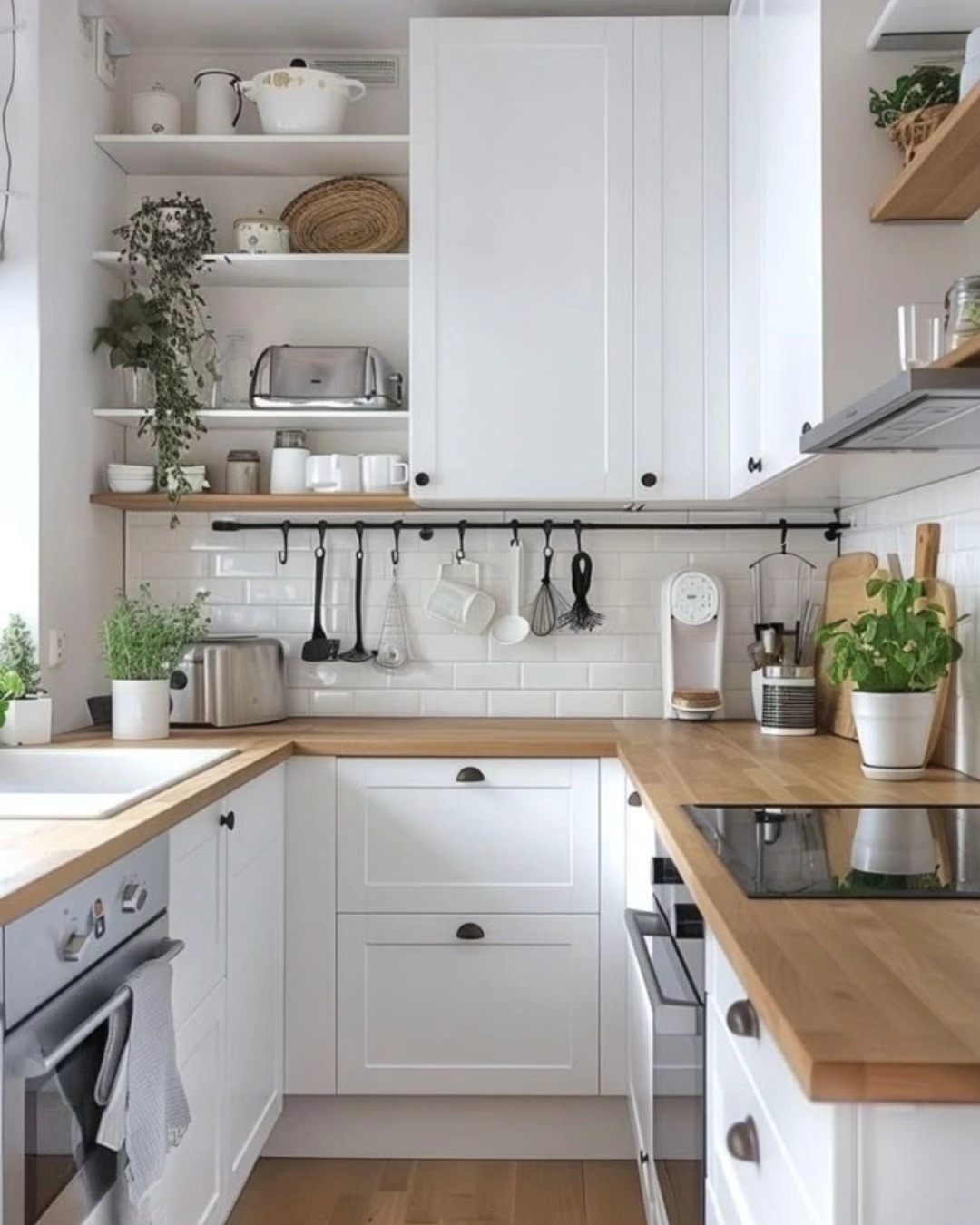 Cozy Open Shelf Kitchen