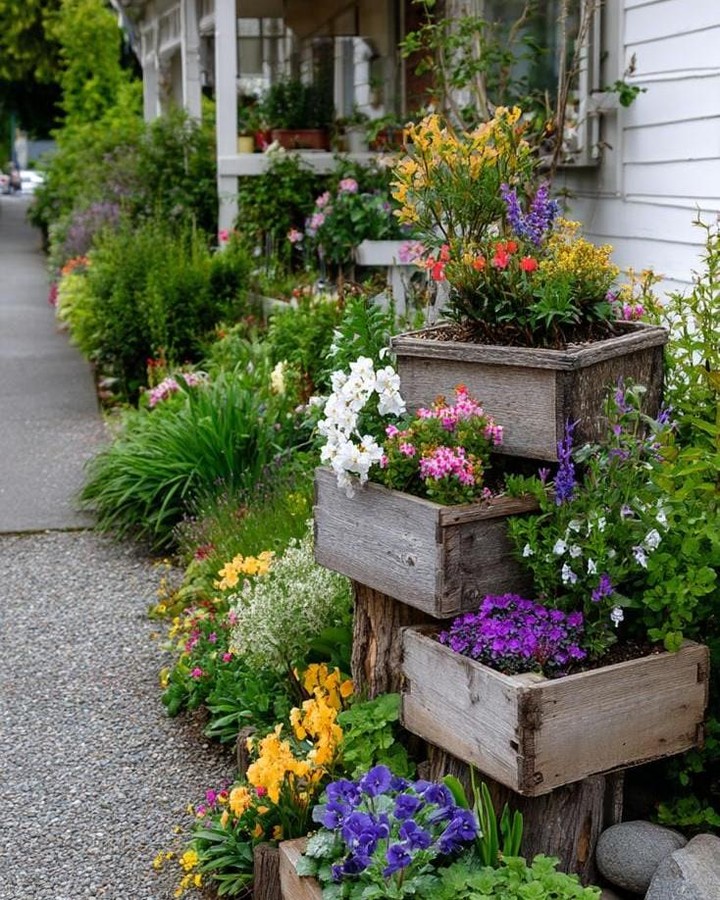 Tiered Flower Crates