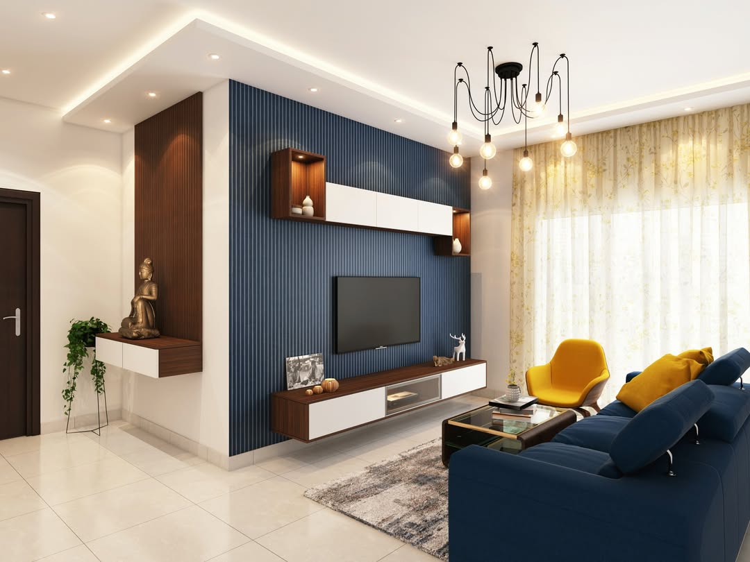 Bold Blue Panel Statement