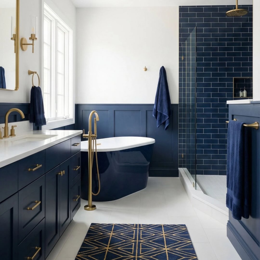 Navy & Gold Drama