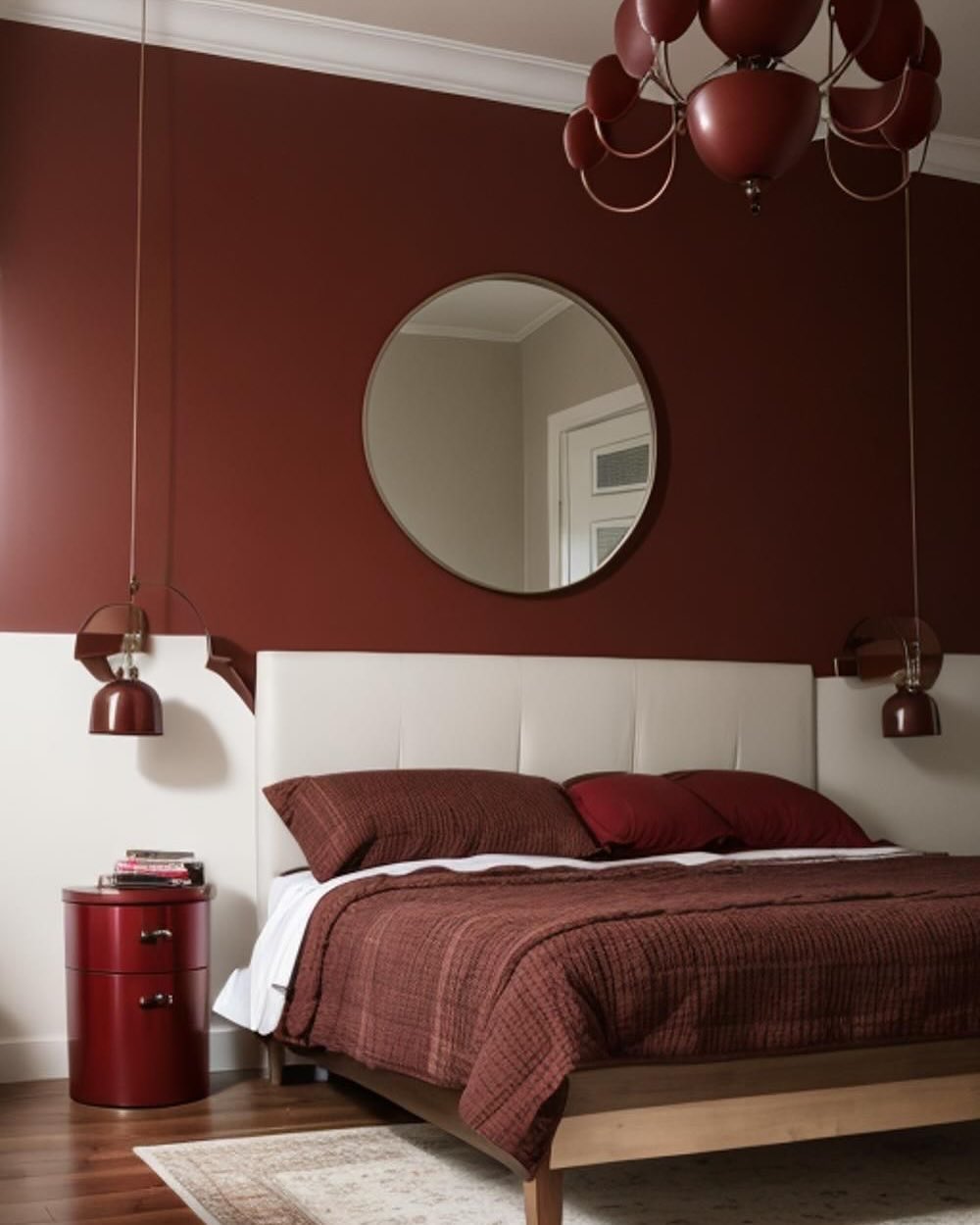 Deep Cherry Red Bedroom