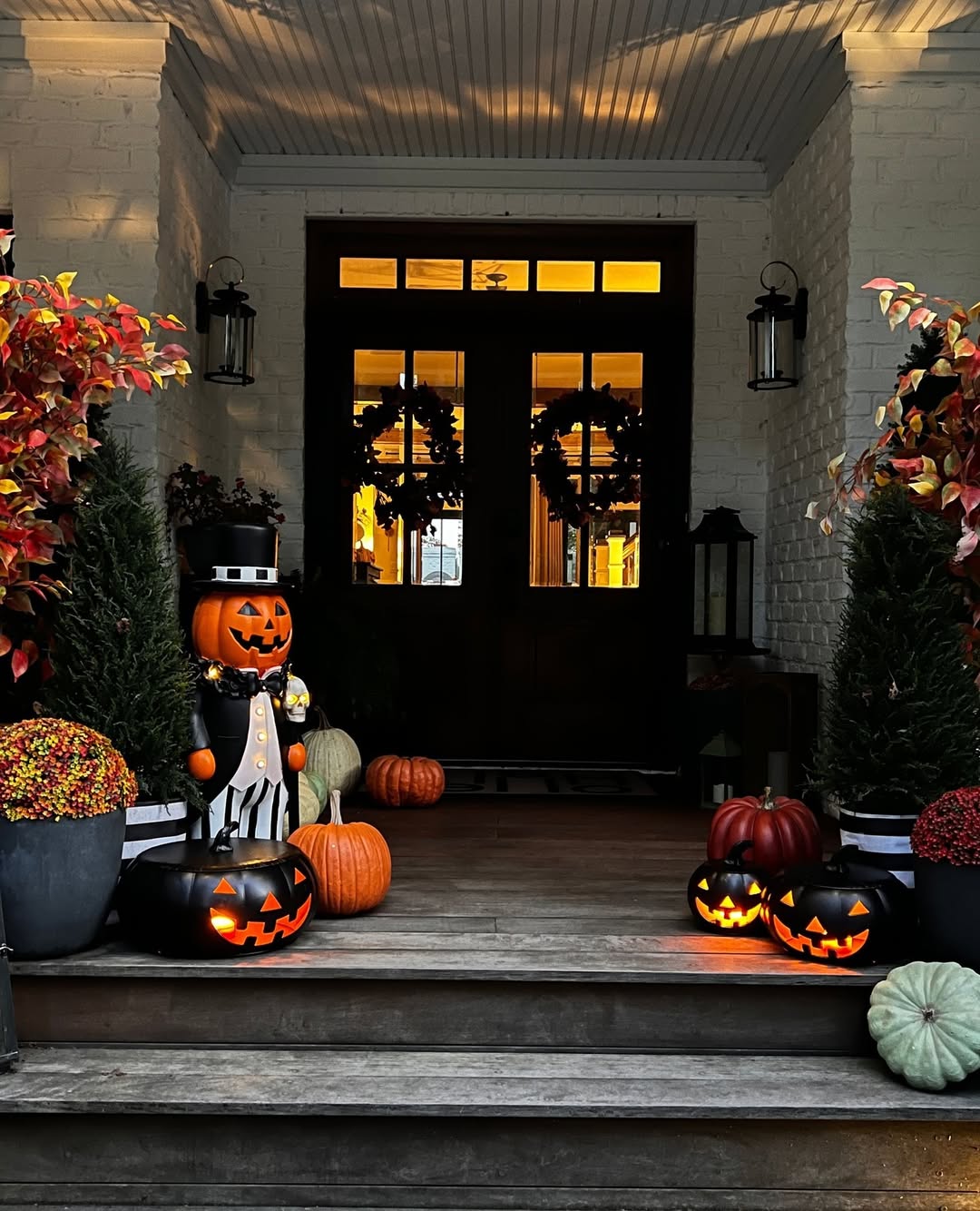 Elegant Pumpkin Porch