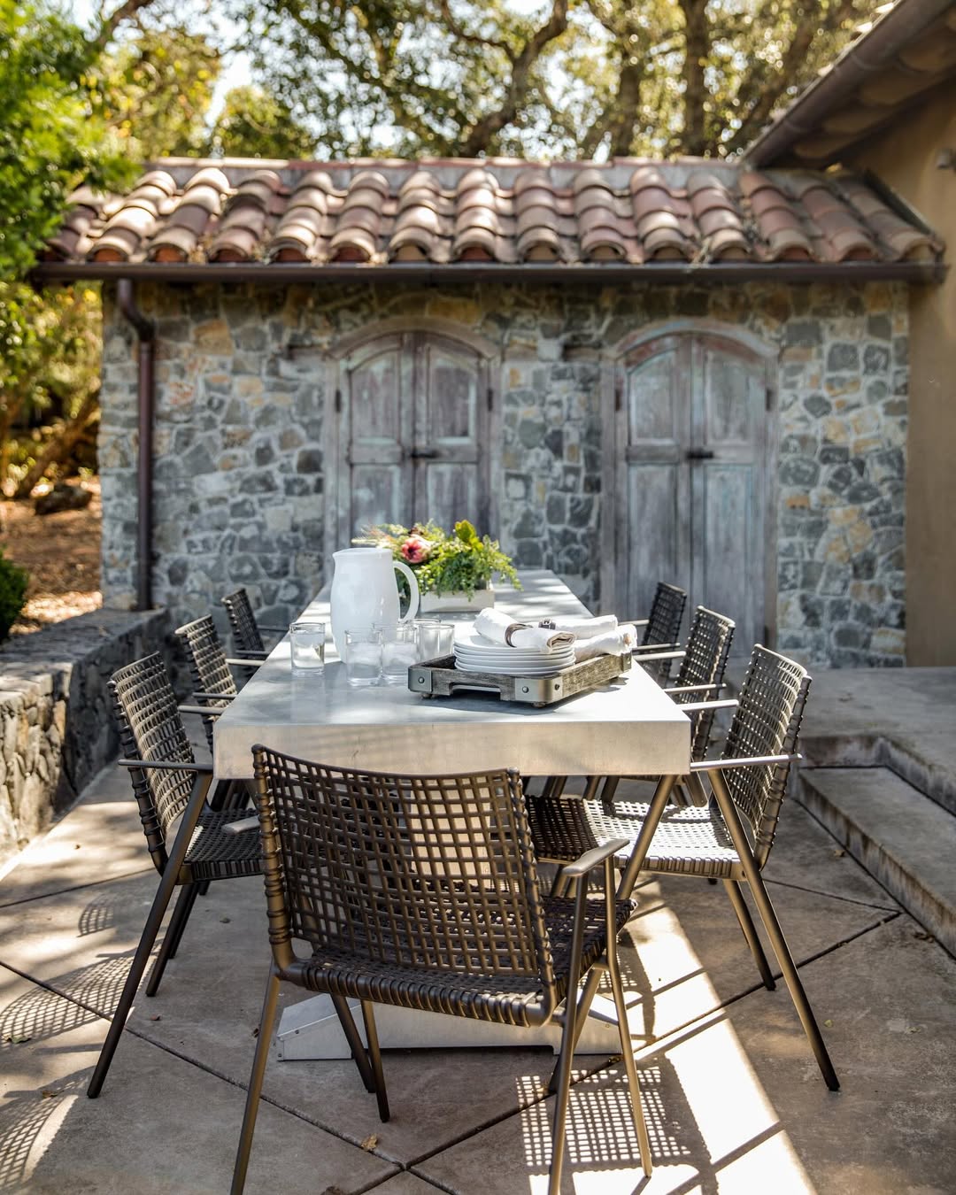 Rustic European Courtyard Table