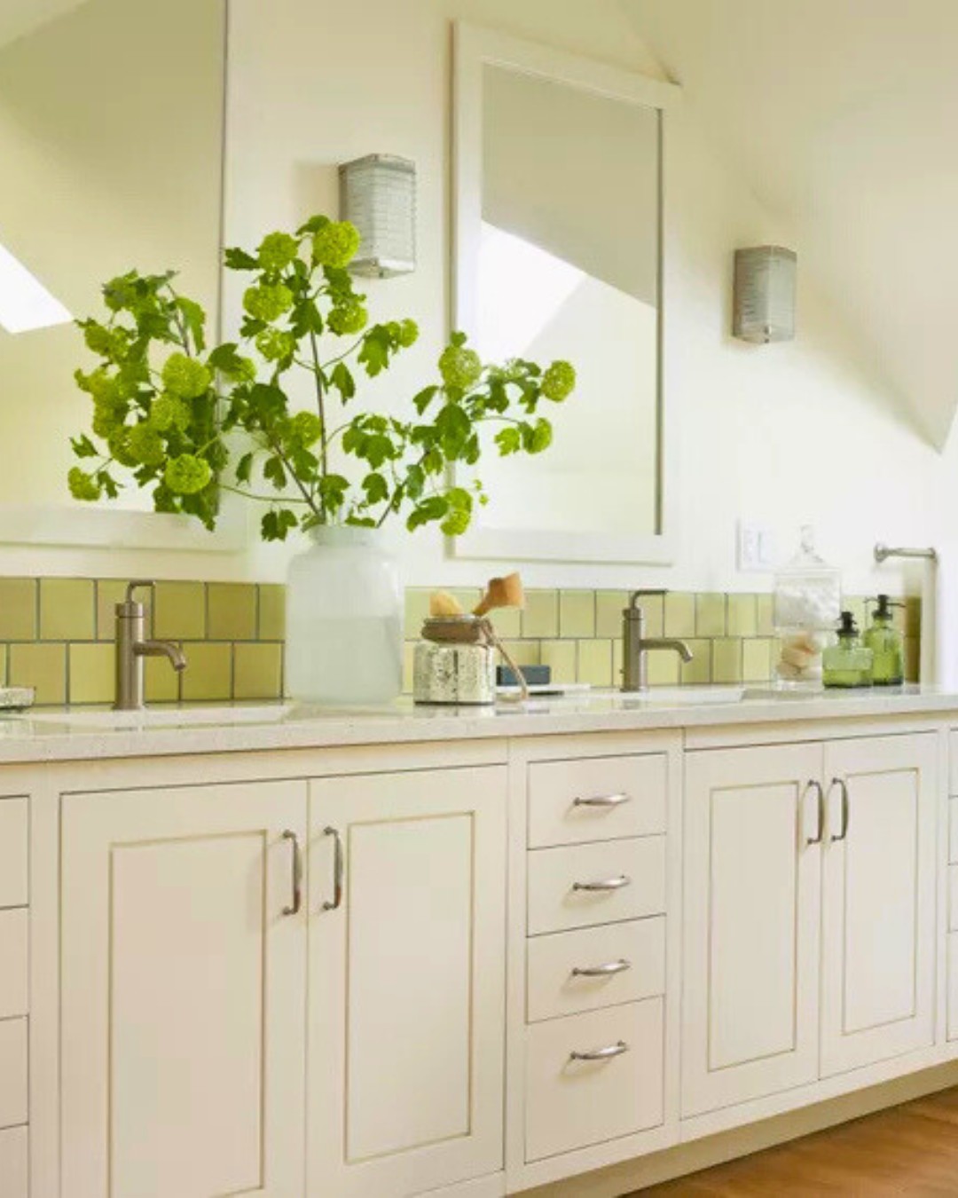 Fresh Green Kitchen Bath Combo