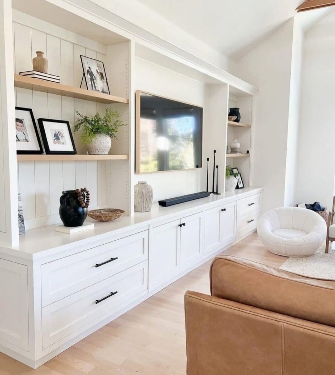 Built-In White Storage Elegance