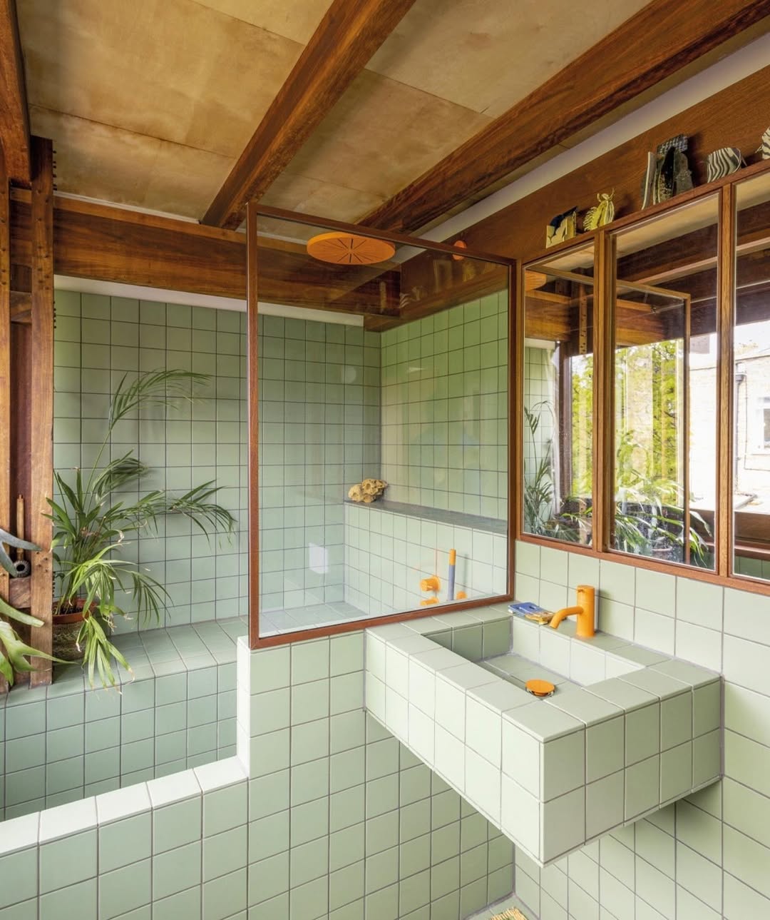 Earthy Green Grid