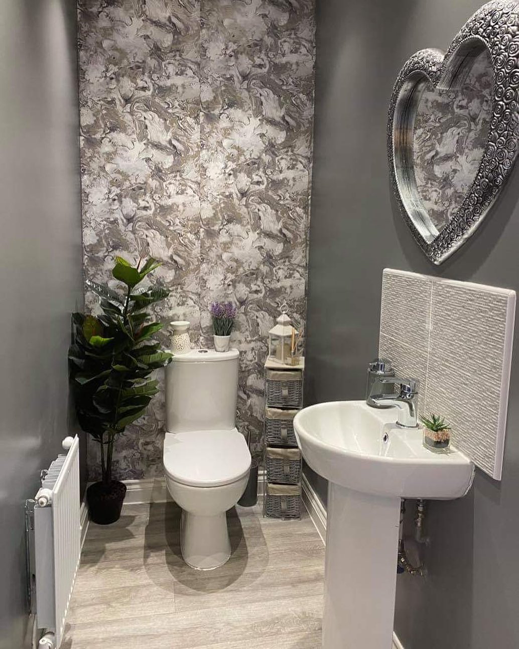 Textured Grey & Statement Mirror