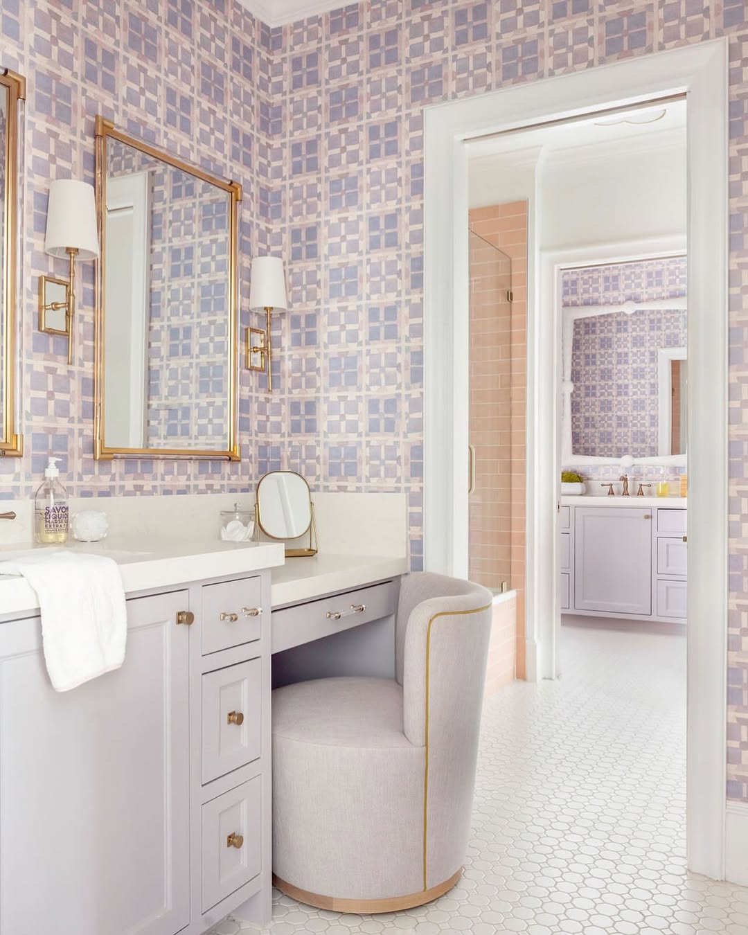 Lavender Grid Elegance
