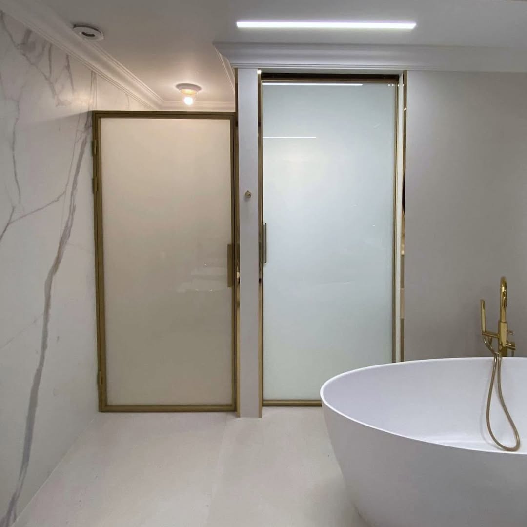 Gold-Framed Frosted Luxury