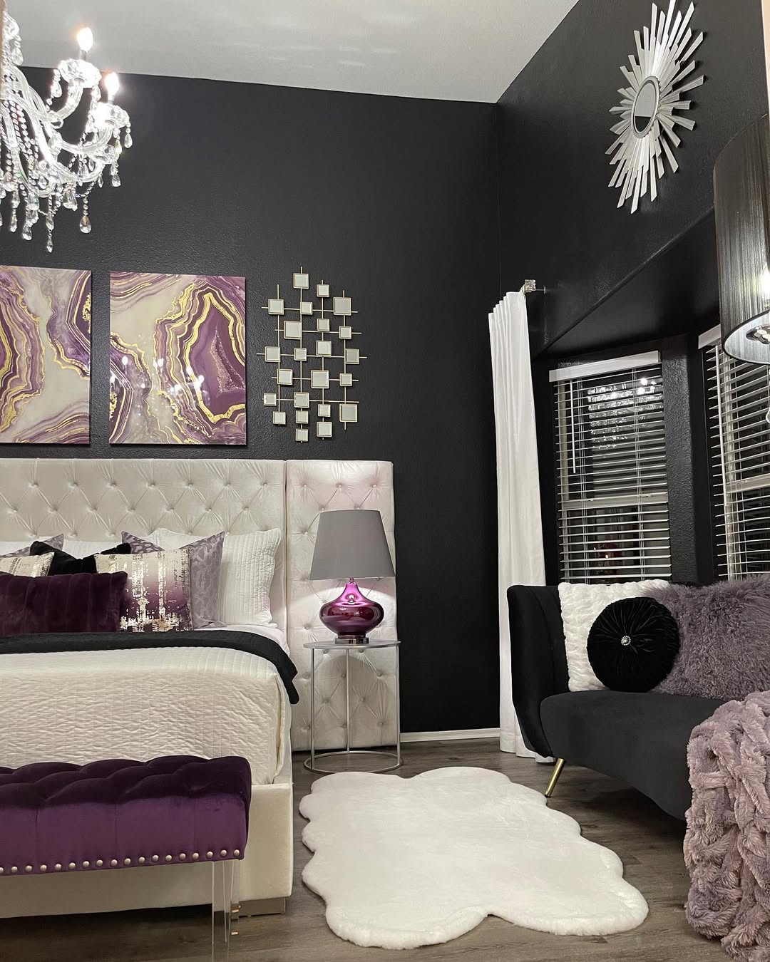 Luxe Glam in Plum & Charcoal