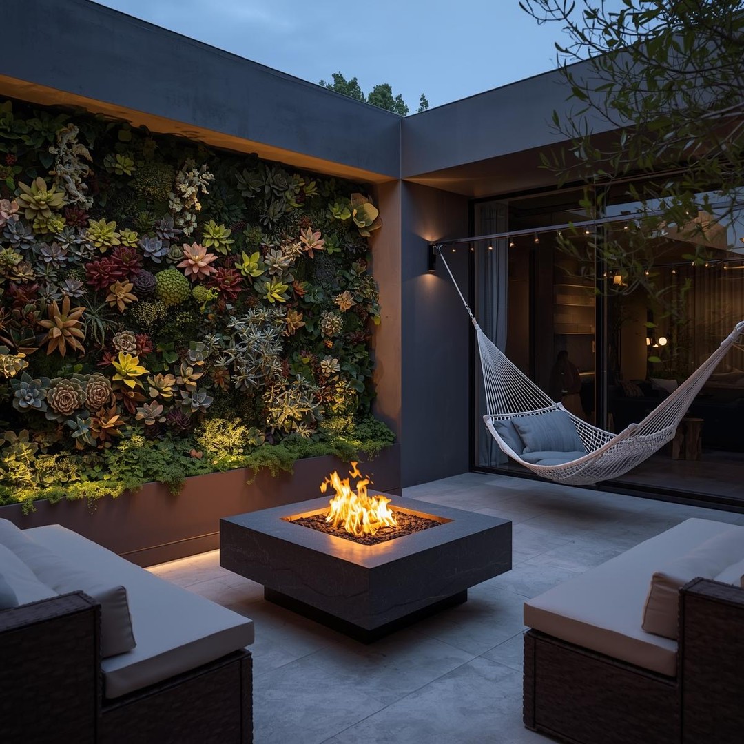 Modern Courtyard Glow