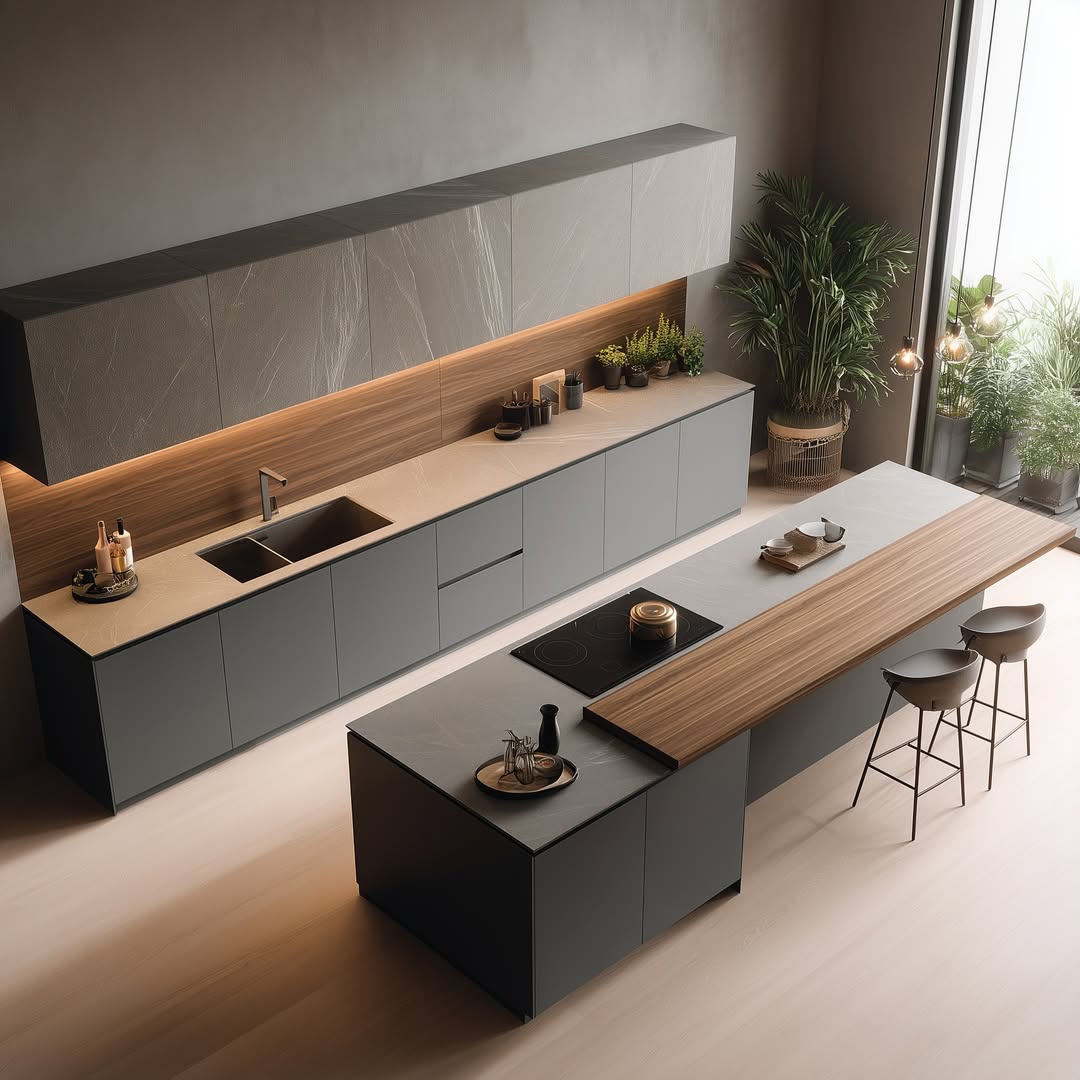 Modern Linear Kitchen Dining