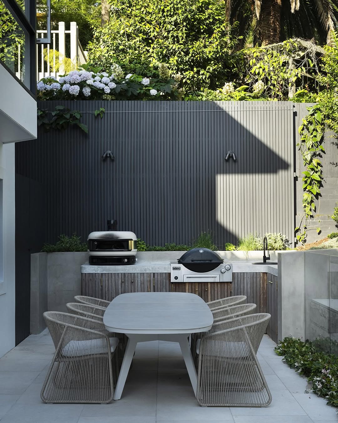 Modern Poolside Dining