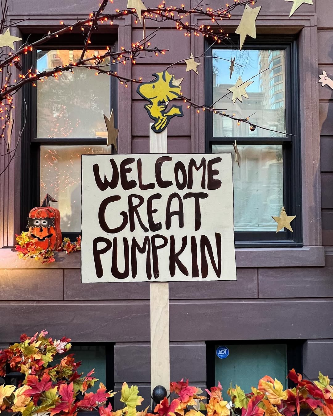 A sign reading