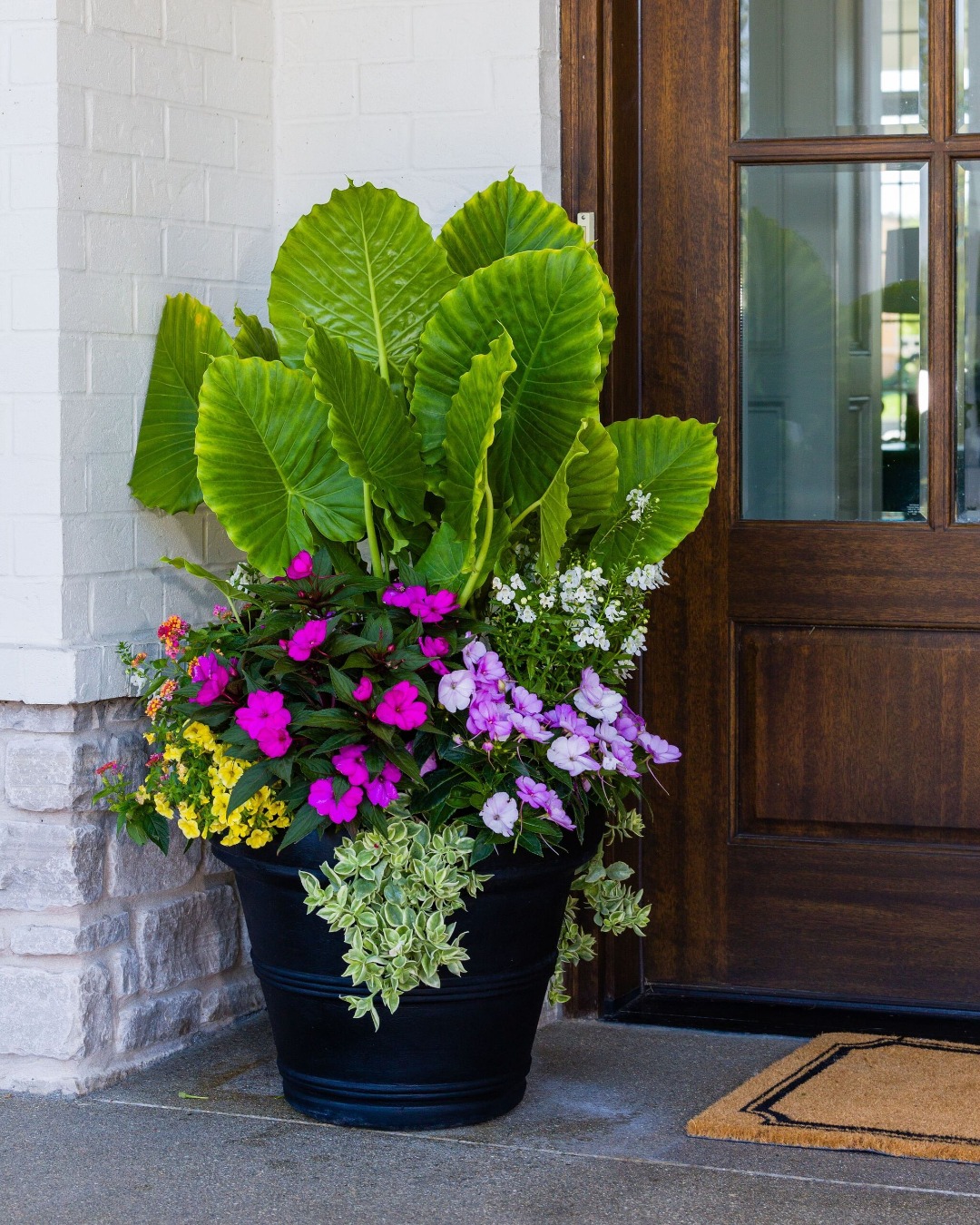 Black Urn at the Front Door
