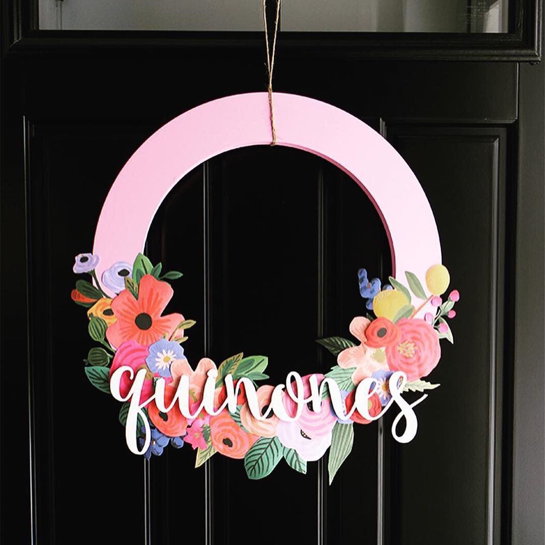 Playful Name Wreath