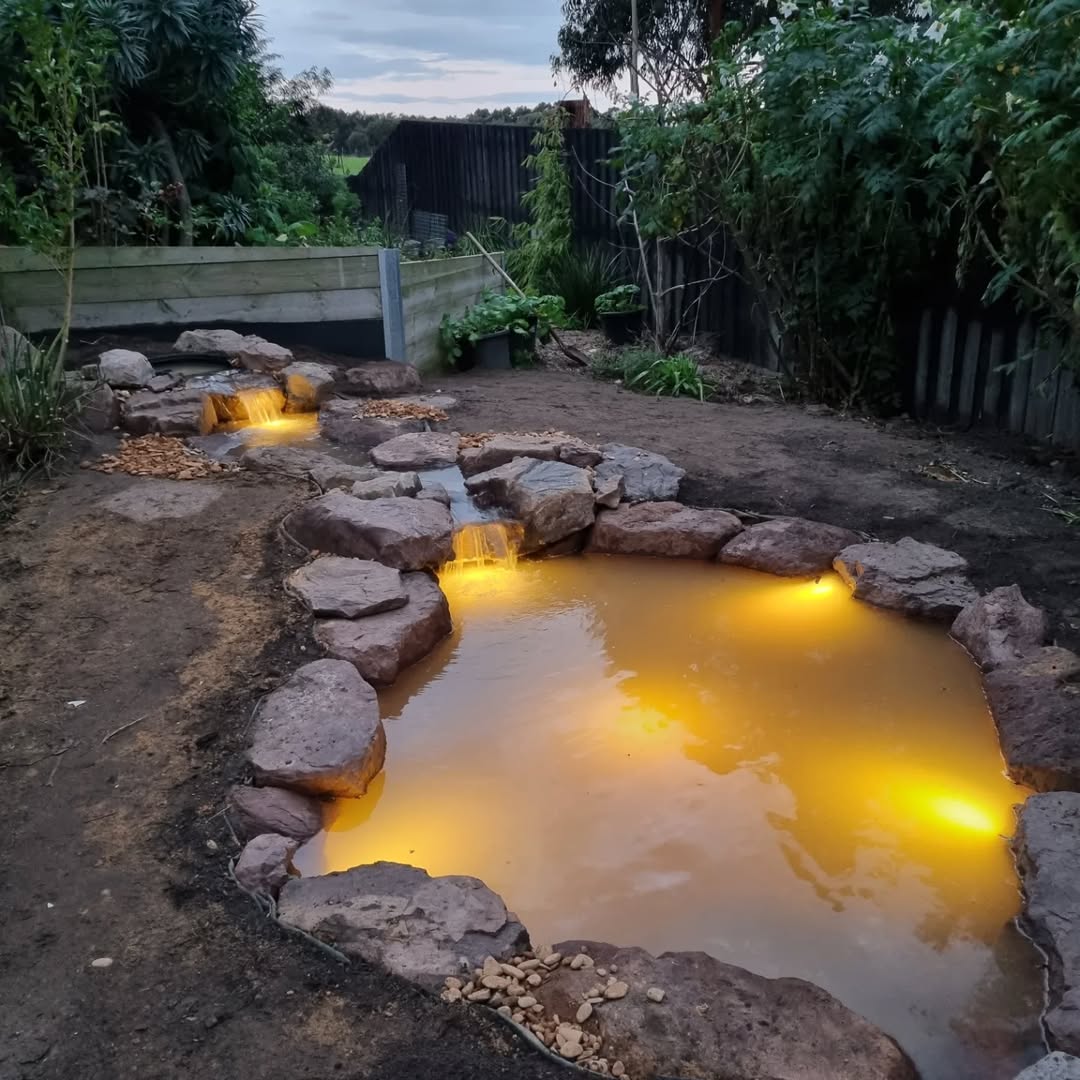 Illuminated Garden Pond