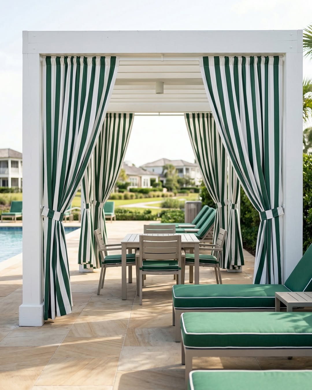 Cabana Stripe Pool House