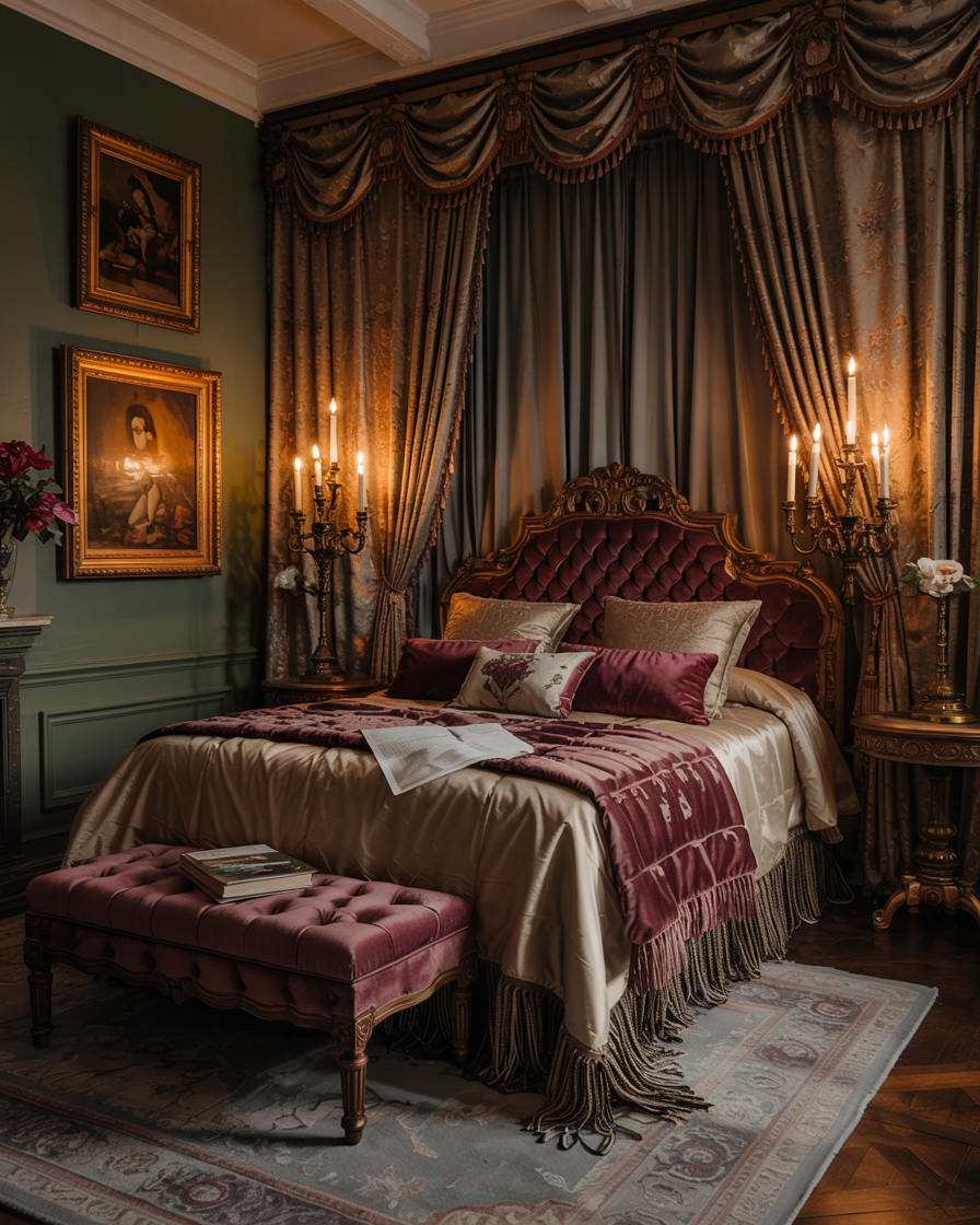 Candlelit Romance in Crimson & Gold
