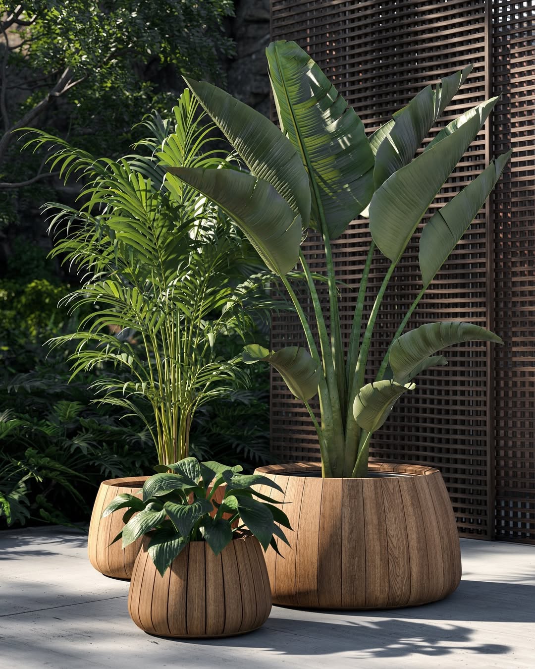 Slatted Teak Trio
