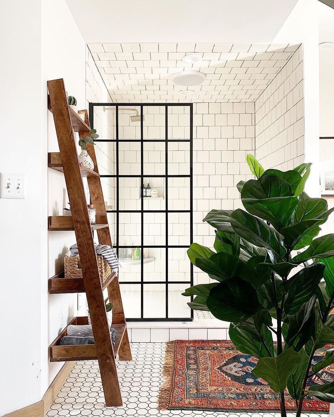 Rustic Ladder Shelf Moment