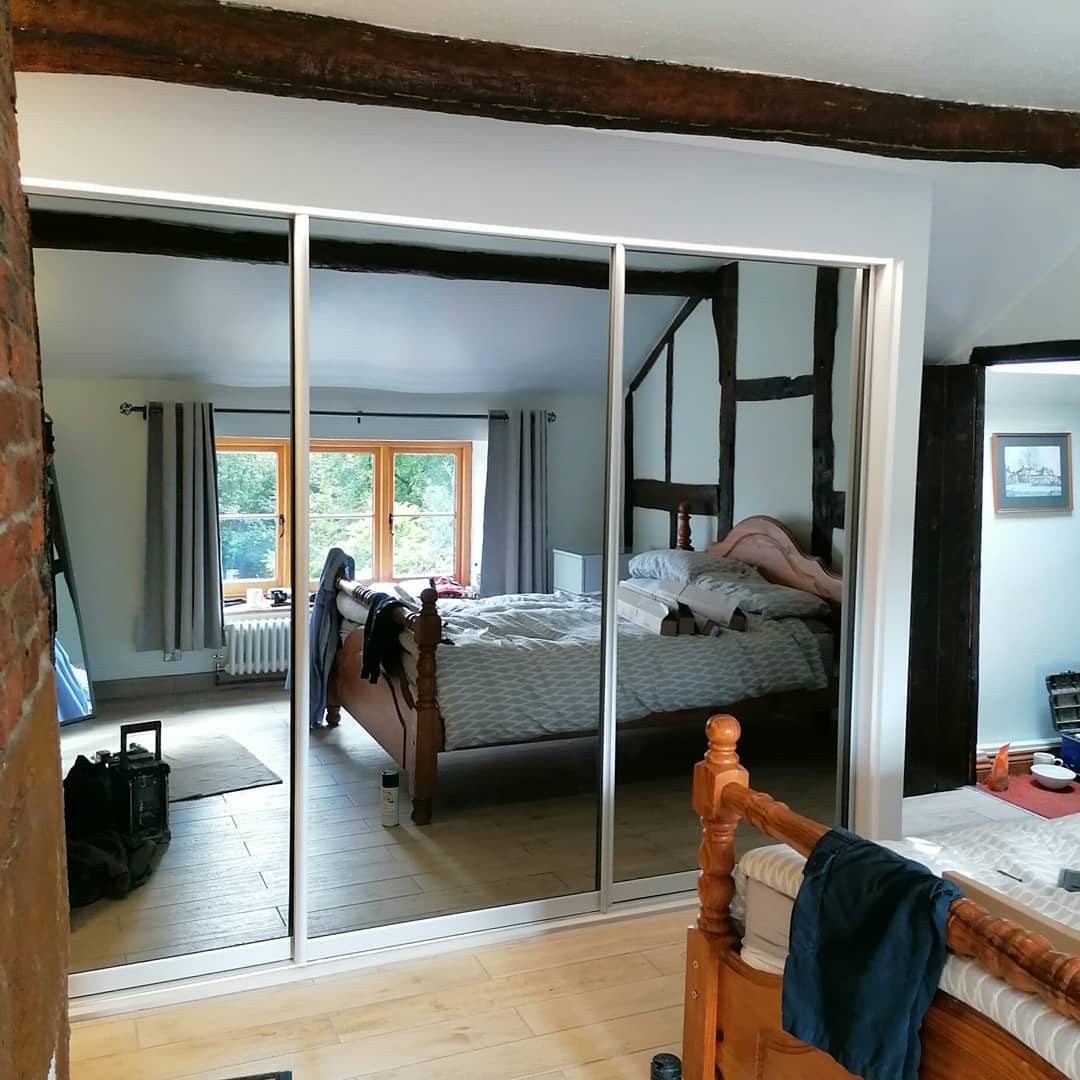 Rustic Mirror Wardrobe Wall