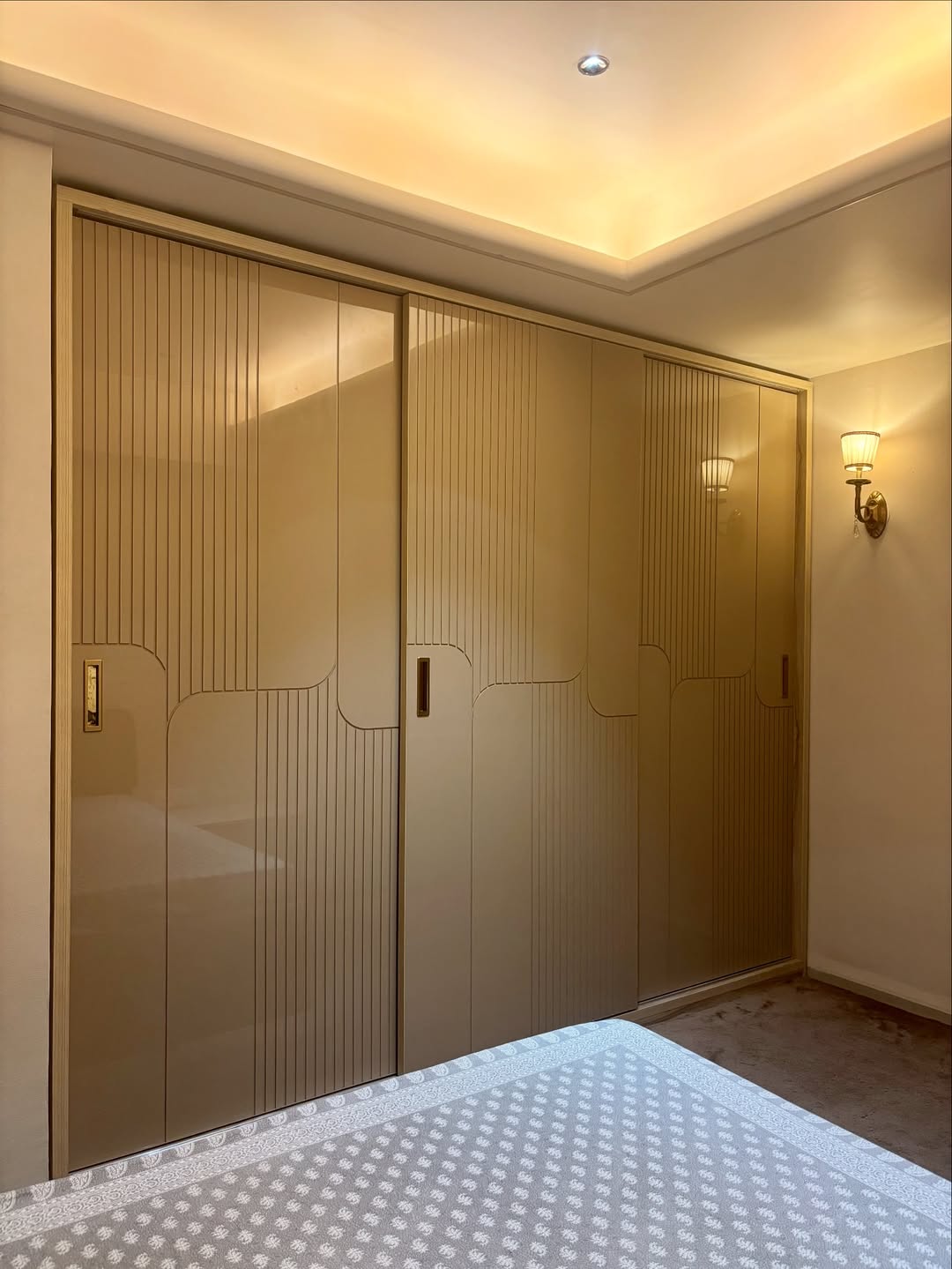 Sculpted Panel Sliding Wardrobe