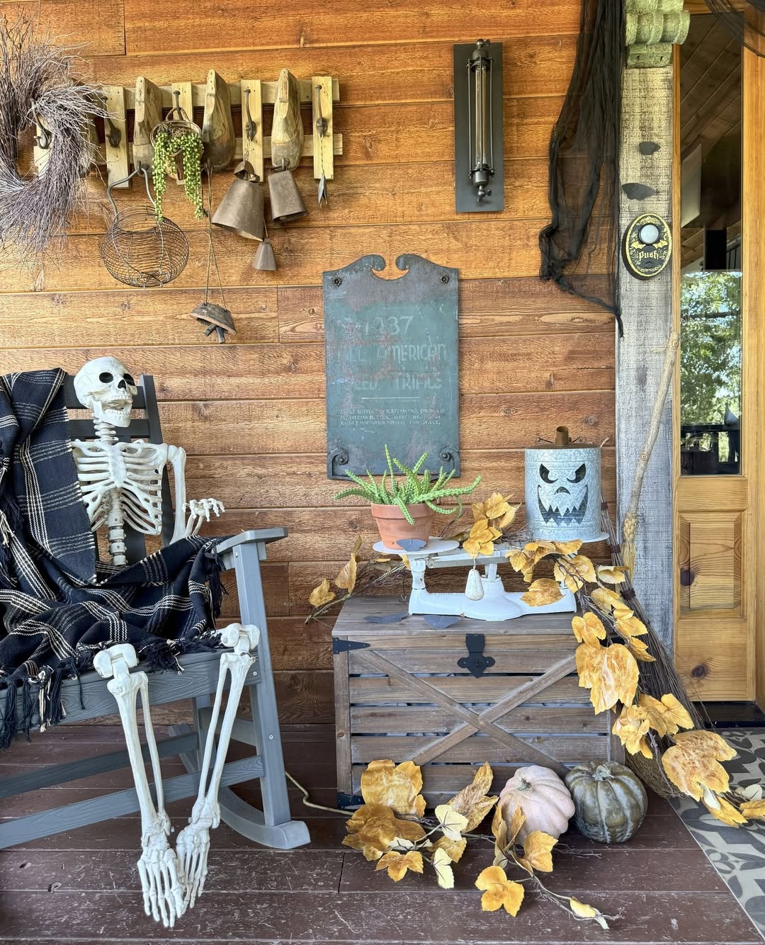 Porch Skeleton Scene