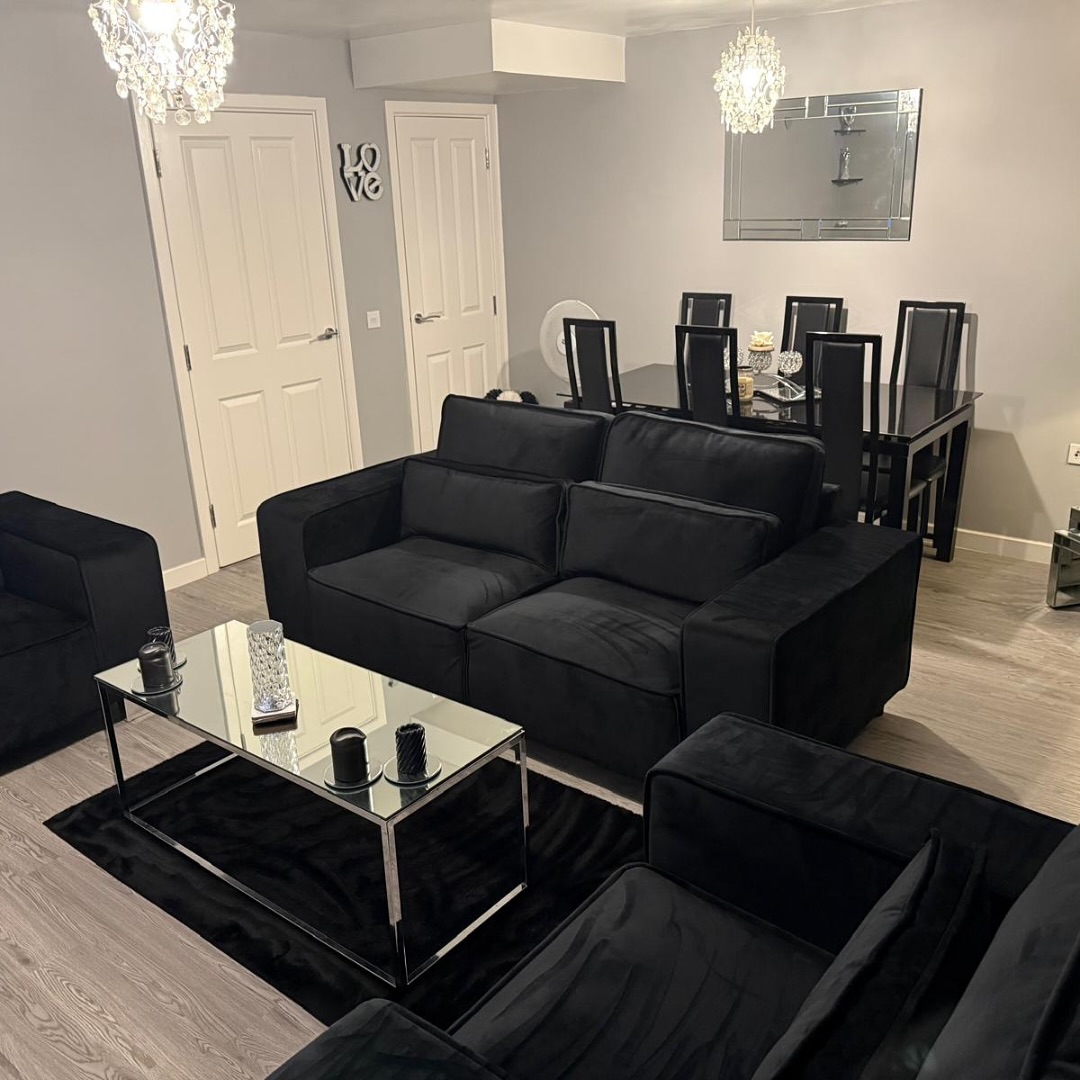Sleek Dining and Living Combo