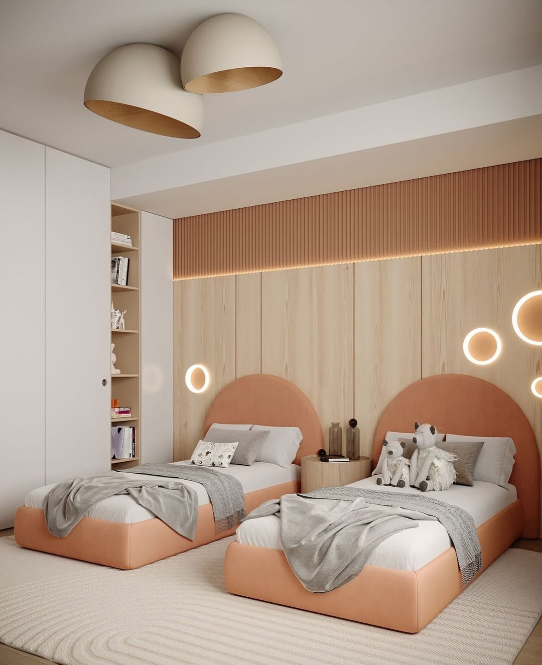 Soft Curves Twin Bedroom