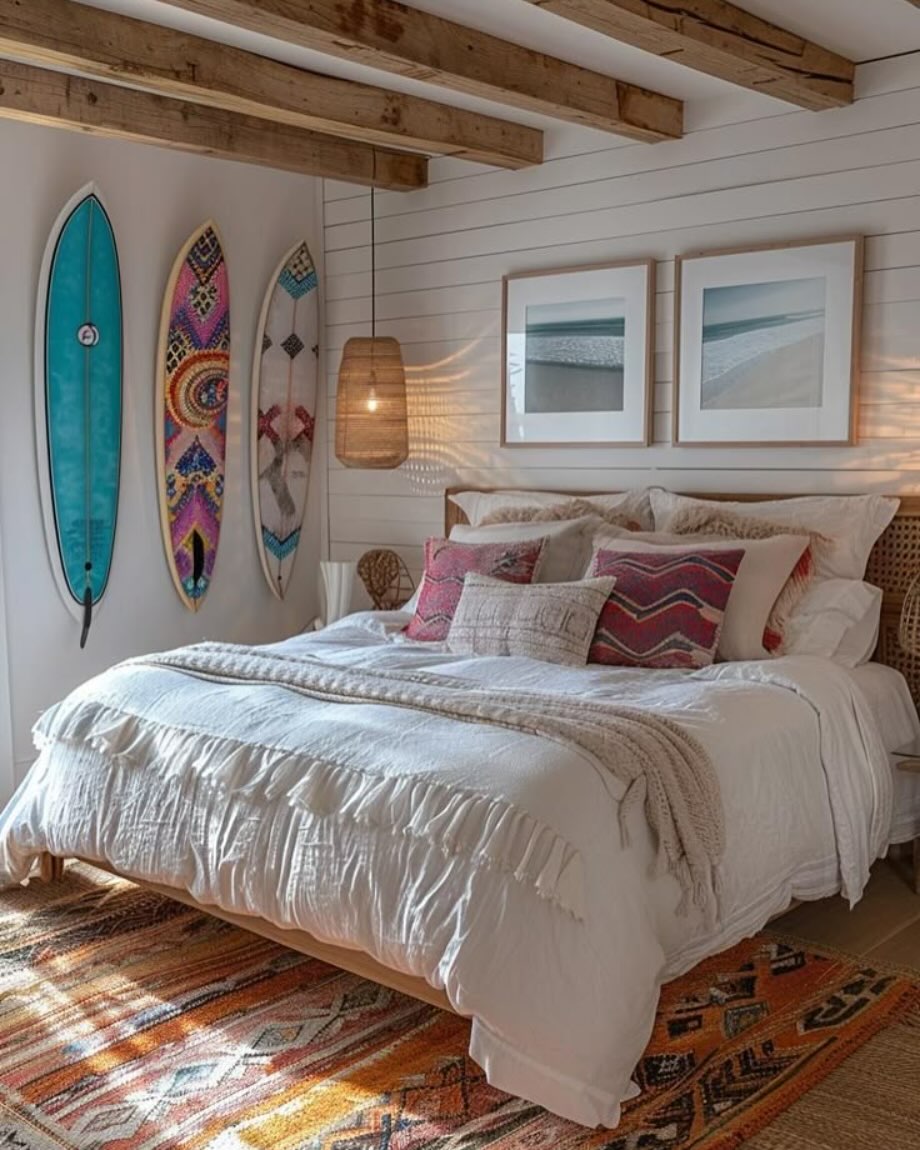 Surfboard Statement Wall