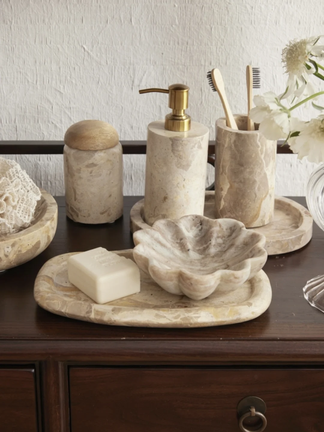 Stone & Brass Still Life