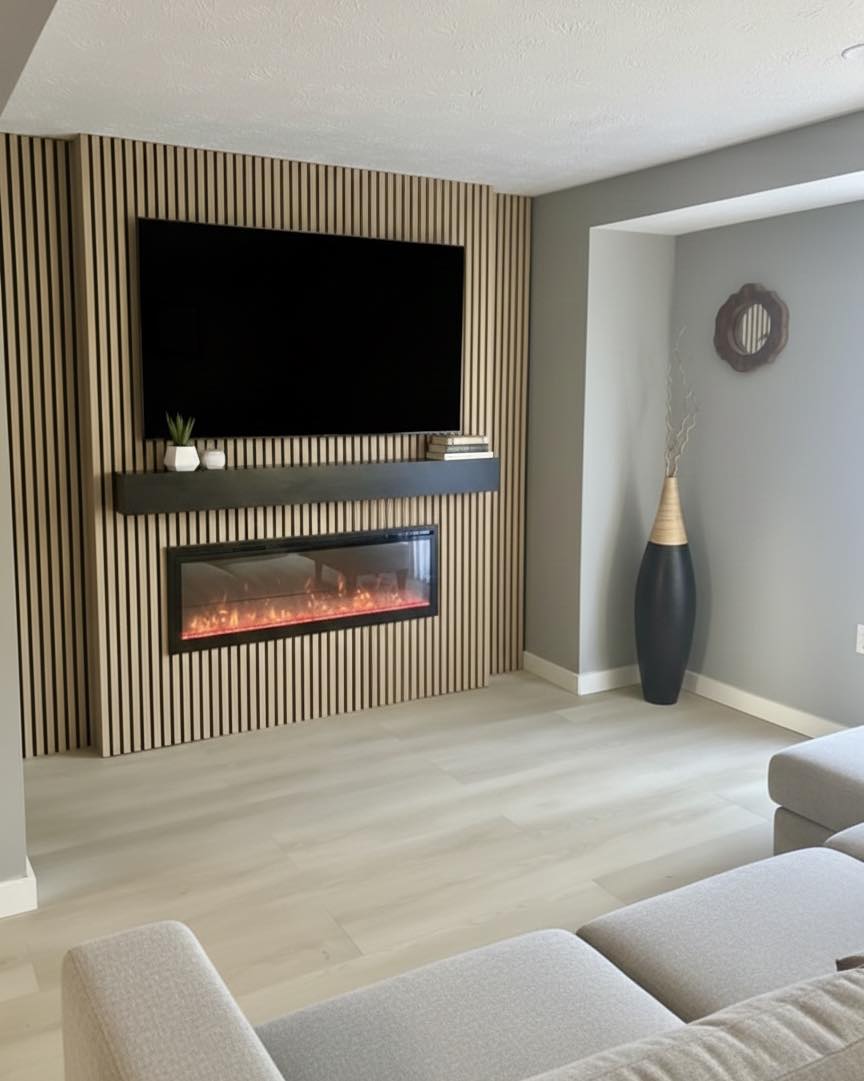 Clean Grid Panel Wood Wall