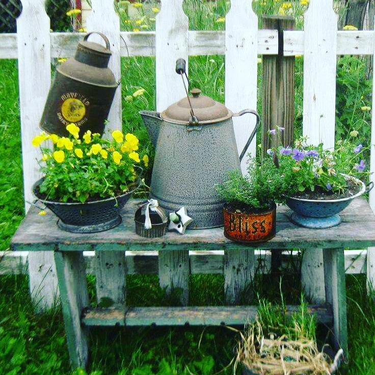 Vintage Flower Bench