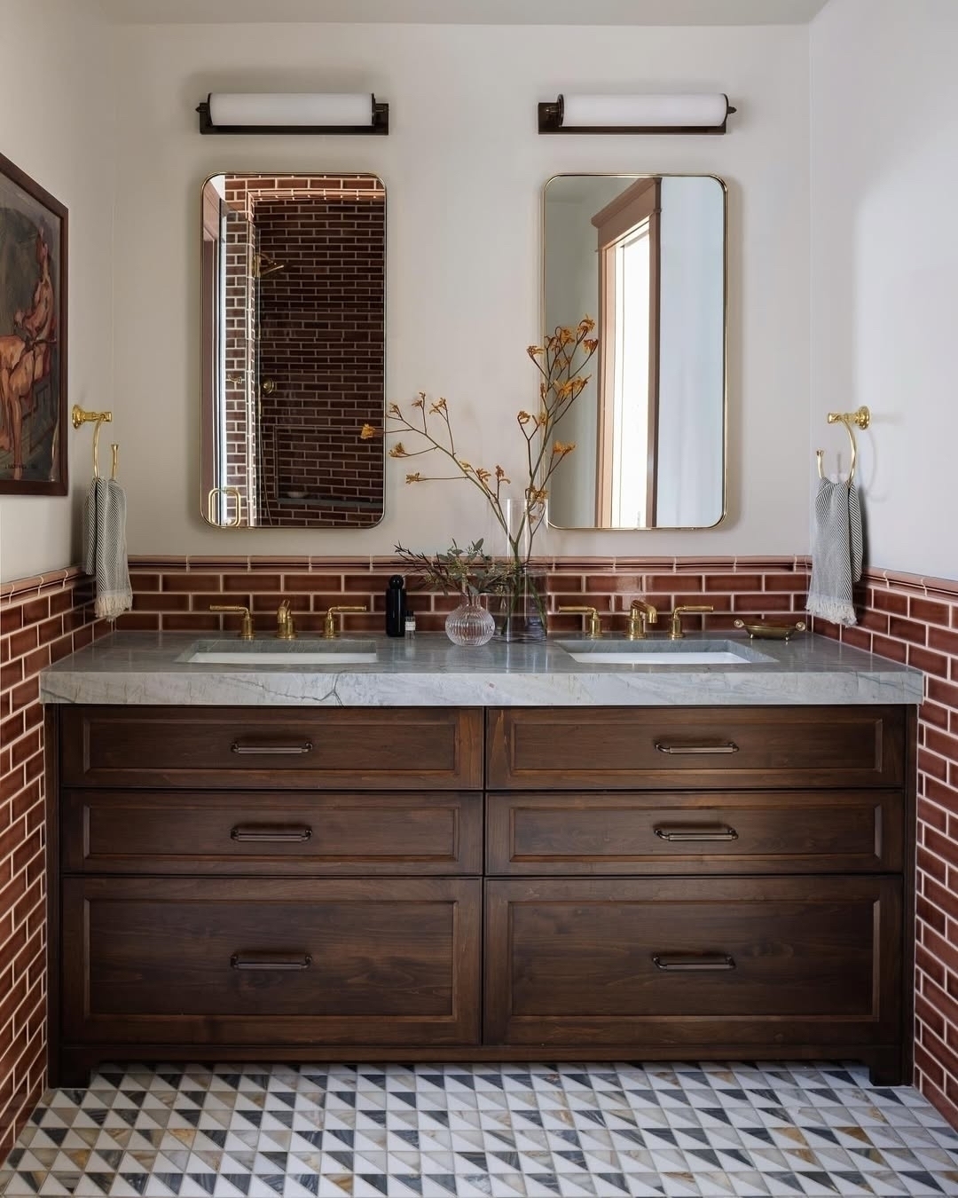 Vertical Blues with Vintage Charm