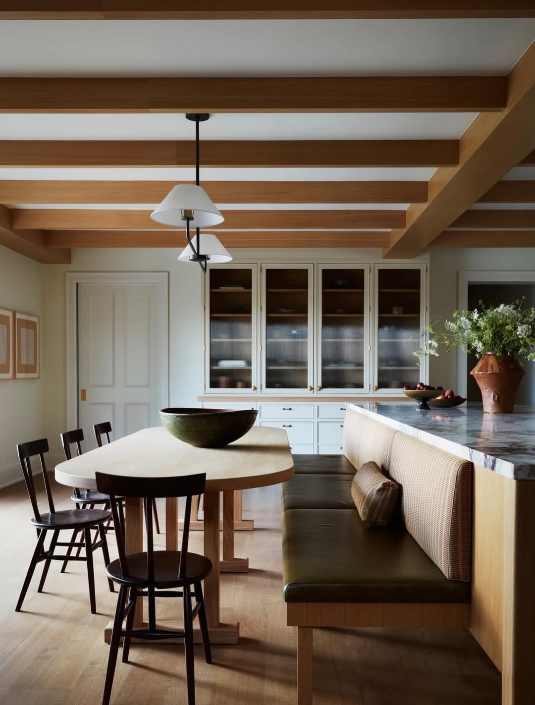 Warm Beam Kitchen Dining